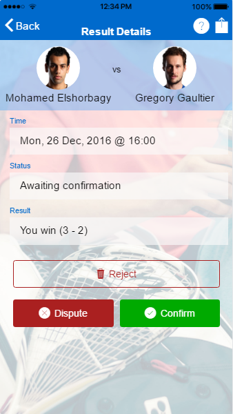 result details