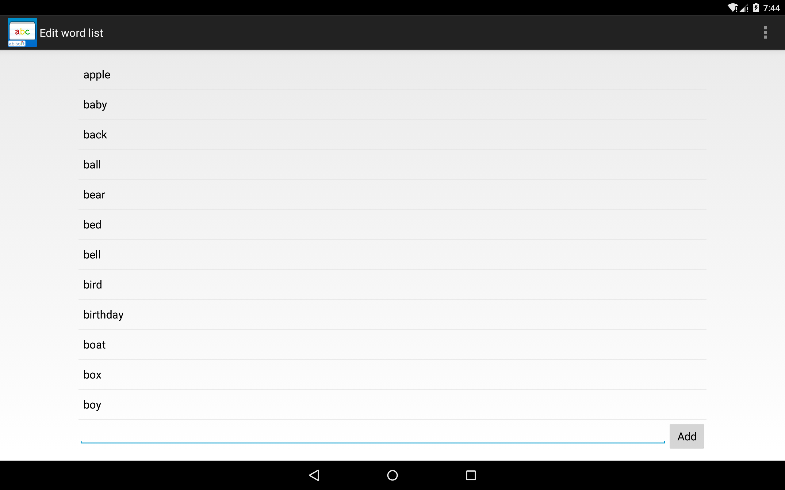 wordlist